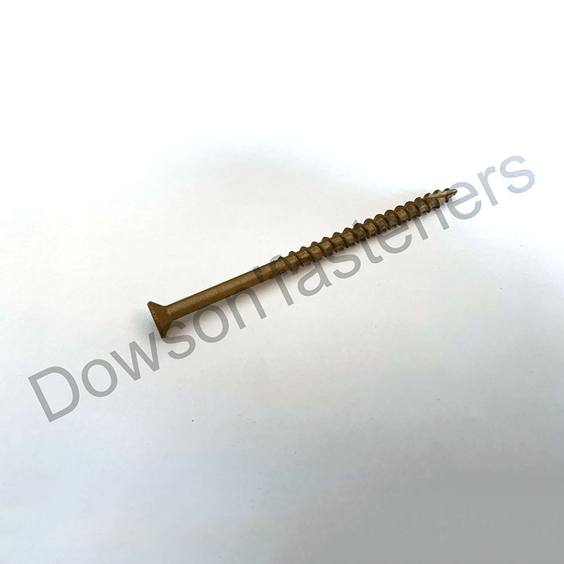 Tornillo para terrazas T25 de cabeza plana Color similar al bronceado Ruspert